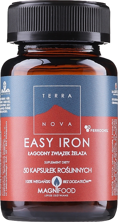 PRZECENA! Suplement diety Łagodne żelazo - Terranova Easy Iron 20mg Complex * — Zdjęcie N1