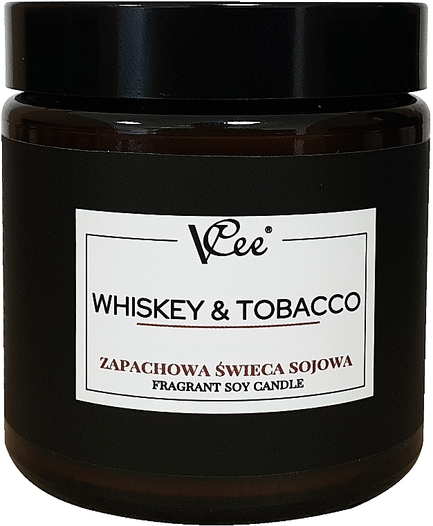 Zapachowa świeca sojowa Whisky i tytoń - Vcee Whiskey & Tobacco Fragrant Soy Candle — Zdjęcie N1