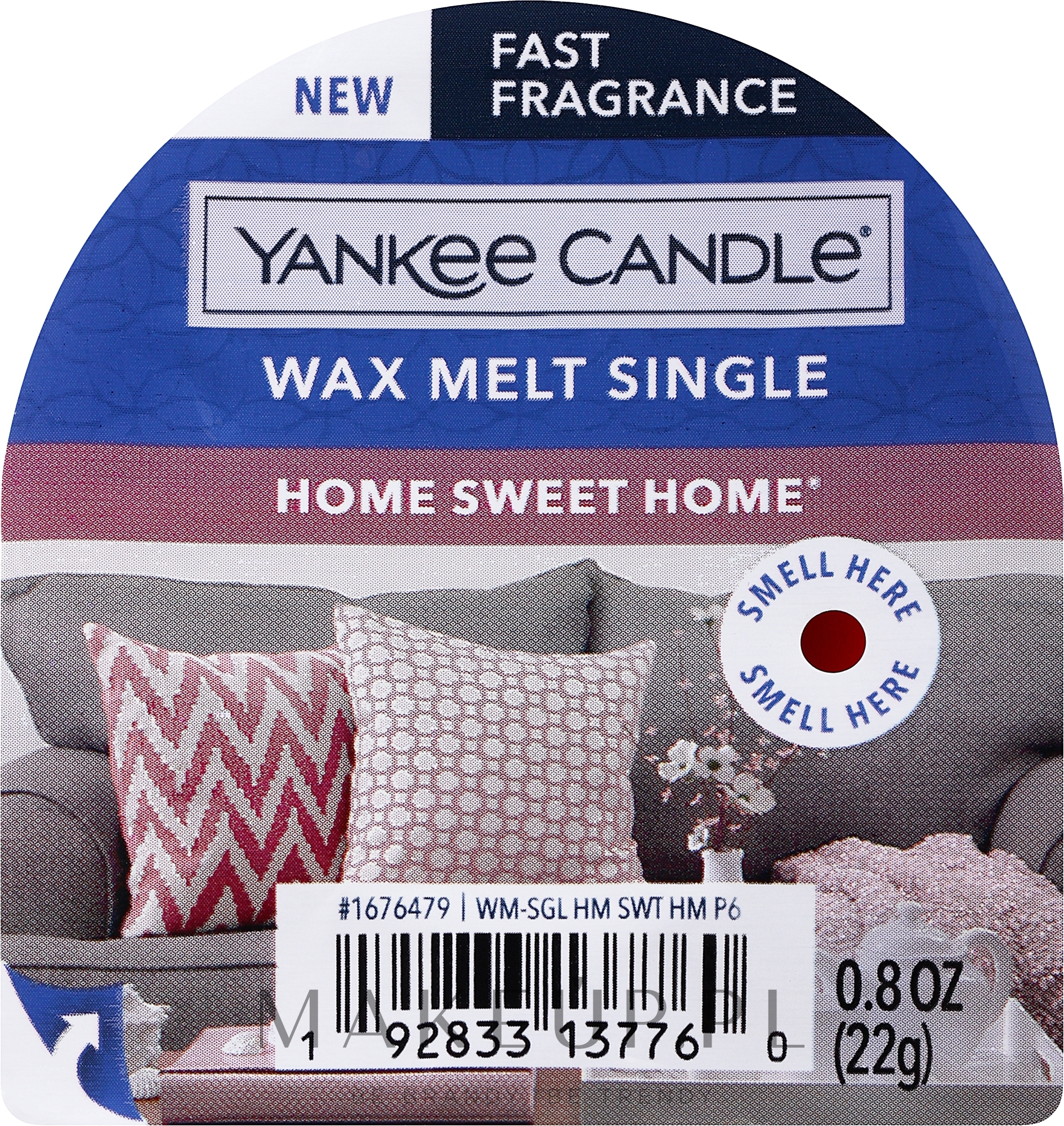 Wosk zapachowy - Yankee Candle Home Sweet Home Wax Melt Single — Zdjęcie 22 g