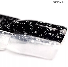 Top do lakieru hybrydowego z białymi drobinkami - NeoNail Professional Hybrid Top Crush White Gloss  — Zdjęcie N2