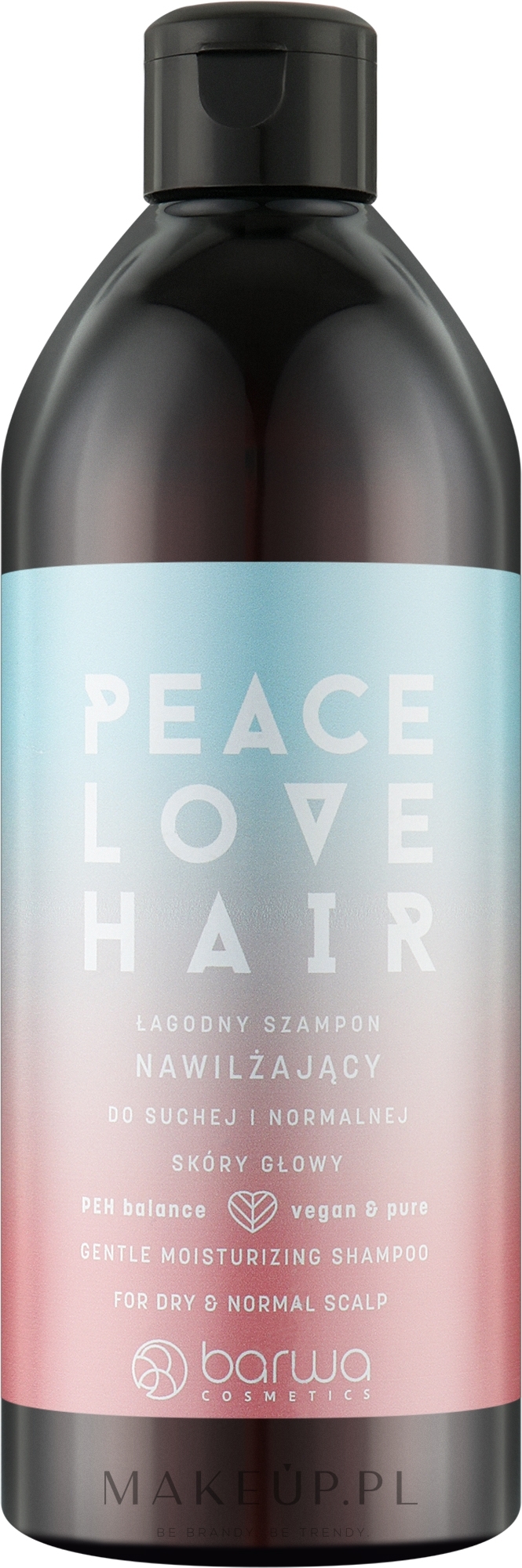 Delikatnie nawilżający szampon do włosów - Barwa Peace Love Hair — Zdjęcie 480 ml