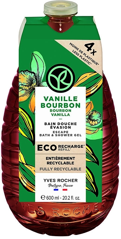  Żel pod prysznic i do kąpieli Wanilia bourbon - Yves Rocher Bourbon Vanilla Escape Bath & Shower Gel (uzupełnienie) — Zdjęcie N1