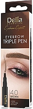 Marker do brwi - Delia Cosmetics Eyebrow Triple Pen — Zdjęcie N2