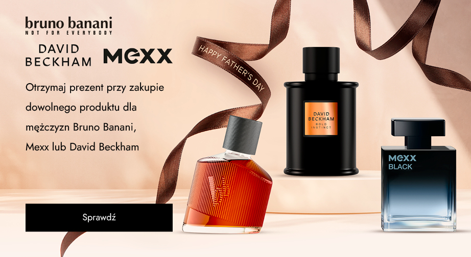Przy zakupie dowolnego produktu dla mężczyzn Bruno Banani, Mexx lub David Beckham otrzymasz w prezencie perfumowany dezodorant David Beckham Bold Instinct.