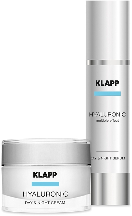 Zestaw hialuronowy do pielęgnacji twarzy - Klapp Hyaluronic Face Care Set (cr 50 ml + serum 50 ml) — Zdjęcie N1