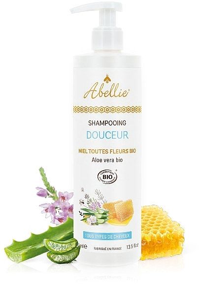 Zmiękczający szampon do włosów - Abellie Organic Softness Shampoo — Zdjęcie N1