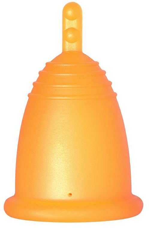 Kubeczek menstruacyjny, rozmiar L, pomarańczowy - MeLuna Classic Menstrual Cup Stem — Zdjęcie N1