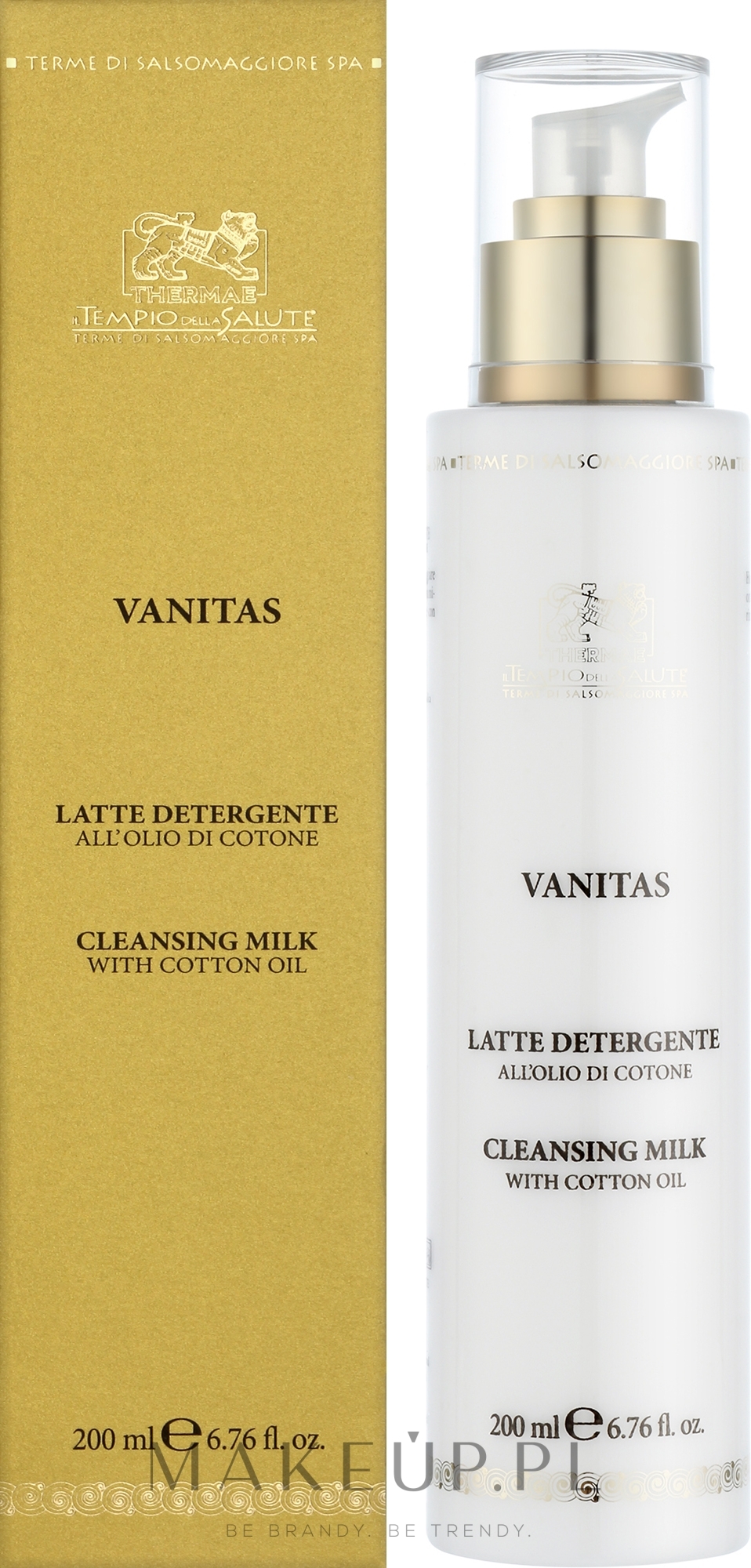 Oczyszczające mleczko termiczne Delikatność bawełny do wrażliwej skóry twarzy - Thermae Vanitas Cleansing Milk — Zdjęcie 200 ml