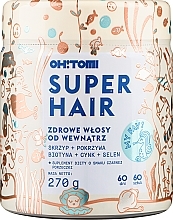 Witaminy do żucia Zdrowe włosy od wewnątrz, czarna porzeczka - Oh!Tomi Super Hair Suplement — Zdjęcie N1