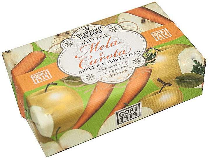Mydło w kostce Jabłko i marchew - Antico Saponificio Gori 1919 Apple & Carrot Soap — Zdjęcie N1