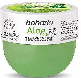 Krem-żel do ciała Aloes - Babaria Aloe Fresh Gel Body Cream — Zdjęcie N1