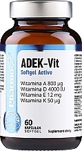 Witaminy ADEK, kapsułki - Pharmovit Clean Label ADEK-Vit Softgel Active — Zdjęcie N1