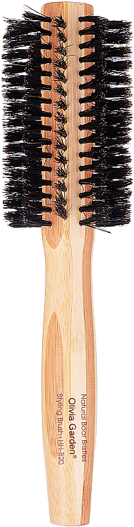 Bambusowa szczotka do włosów z naturalnym włosiem 20 mm - Olivia Garden Healthy Hair Boar Eco-Friendly Bamboo Brush — Zdjęcie N1