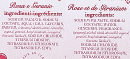 Naturalne mydło w kostce Róża i geranium - Saponificio Artigianale Fiorentino Rose And Geranium Soap — Zdjęcie N2