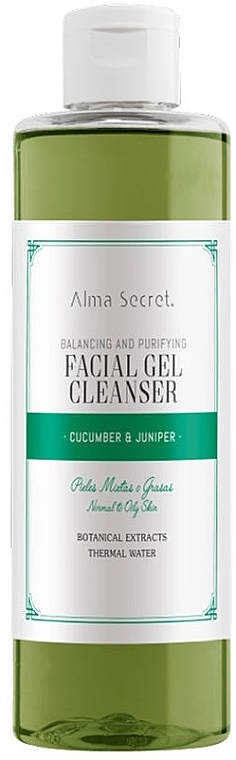 Żel do mycia twarzy dla mężczyzn - Alma Secret Facial Gel Cleanser Cucumber & Juniper — Zdjęcie N1