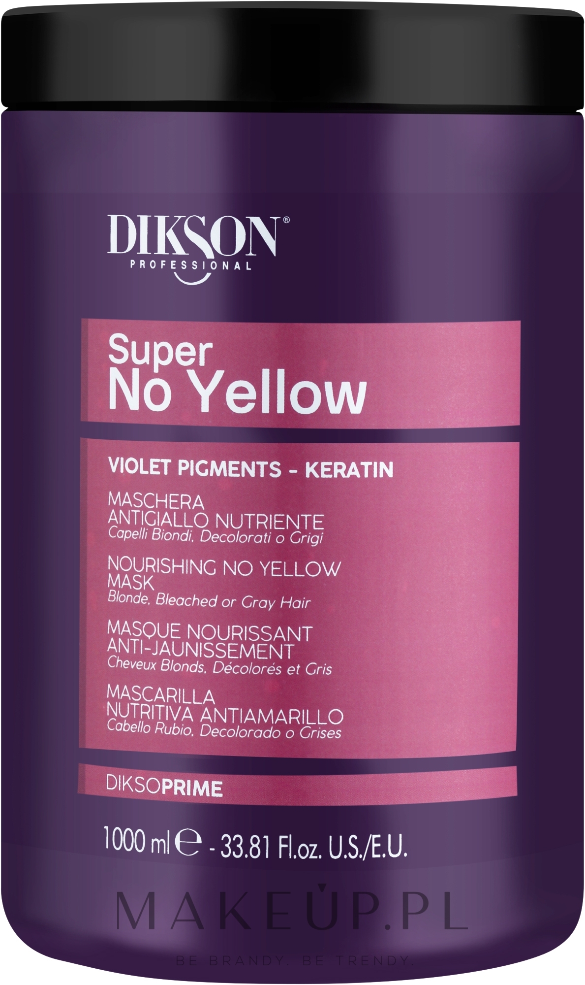 Maska neutralizująca żółty odcień włosów - Dikson Super No-Yellow Mask — Zdjęcie 1000 ml