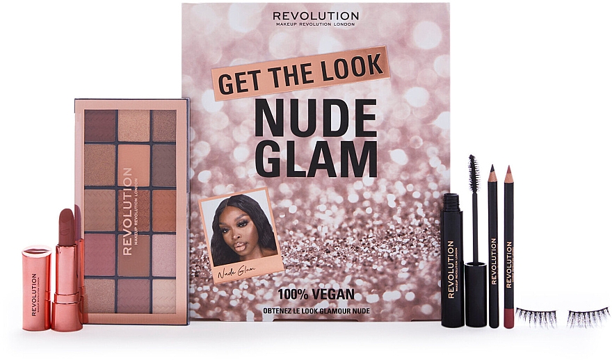 Zestaw do makijażu - Makeup Revolution Get The Look: Nude Glam Makeup Gift Set — Zdjęcie N1