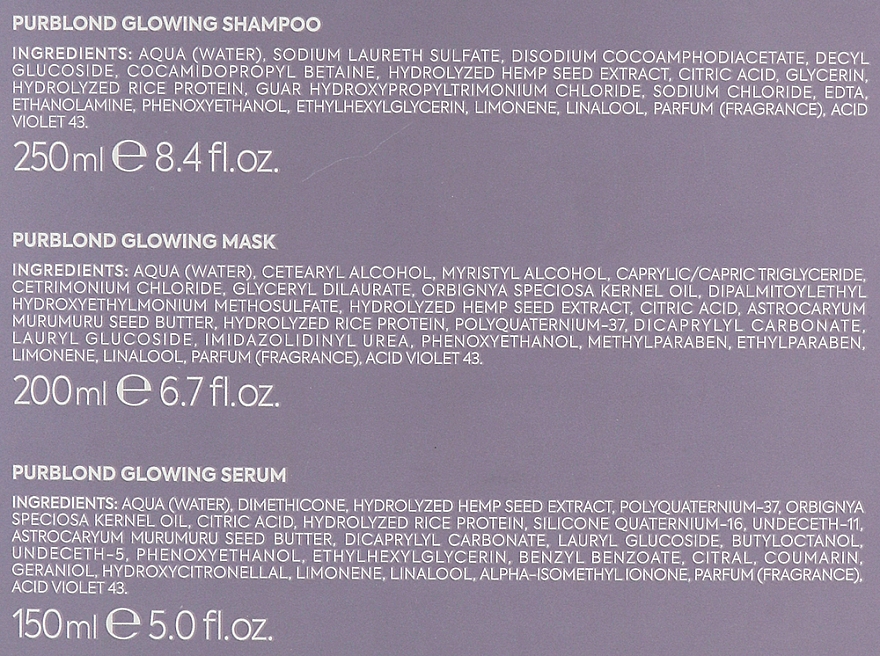 Zestaw - Vitality's Purblond Glowing Kit Revente (shm/250ml + mask/200ml +ser/150ml) — Zdjęcie N3
