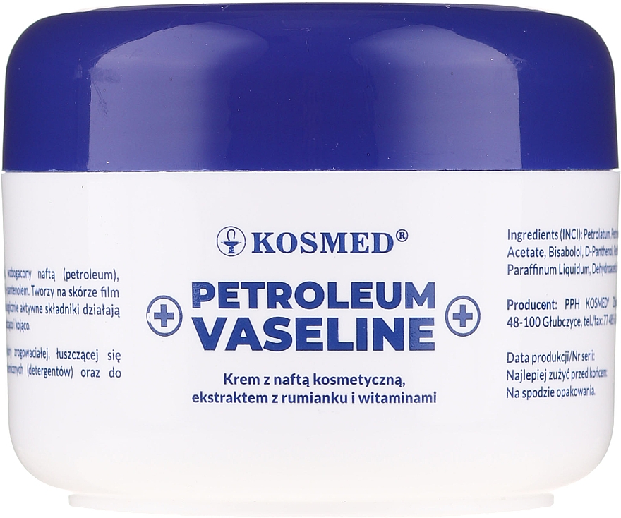 Wazelina kosmetyczna do twarzy, rąk i ciała - Kosmed Petroleum Vaseline — Zdjęcie N1