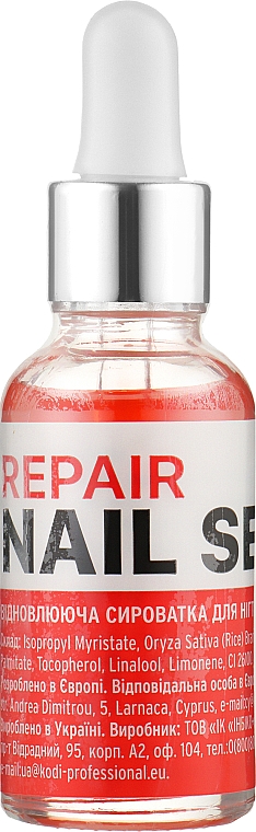 Rewitalizujące serum do paznokci - Kodi Professional Repair Nail Serum — Zdjęcie N2