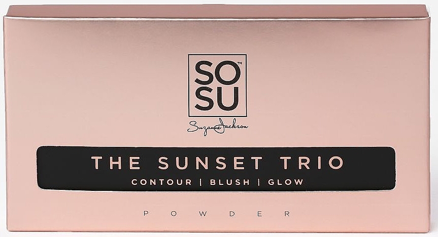 Paleta cieni do powiek - Sosu by SJ The Sunset Trio Palette Contour Blush Glow — Zdjęcie N3
