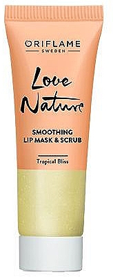 Cukrowy peeling do ust i maska 2 w 1 - Oriflame Love Nature Smoothing Lip Mask & Scrub