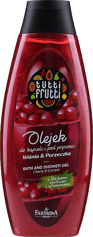 Olejek do kąpieli i pod prysznic Wiśnia i porzeczka - Farmona Tutti Frutti Cherry & Currant