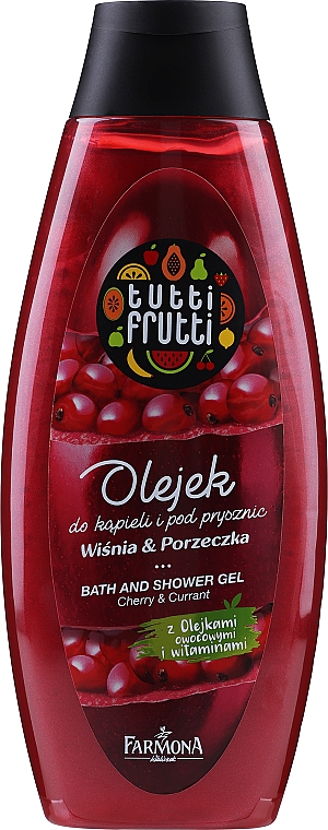 Olejek do kąpieli i pod prysznic Wiśnia i porzeczka - Farmona Tutti Frutti Cherry & Currant — Zdjęcie N1