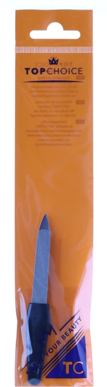 Pilnik szafirowy do paznokci 120/120, 10.5cm, 7675, czarny - Top Choice — Zdjęcie N1