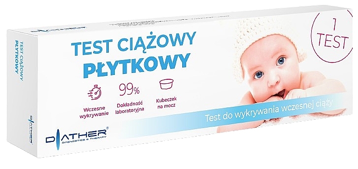 Test ciążowy, płytkowy - Diather Diagnostics & Therapy — Zdjęcie N1