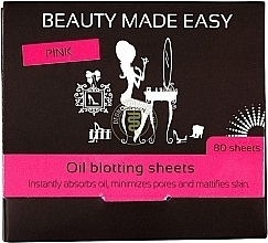 Kup Matujące chusteczki do twarzy Różowe - Beauty Made Easy Oil Blotting Sheets Pink
