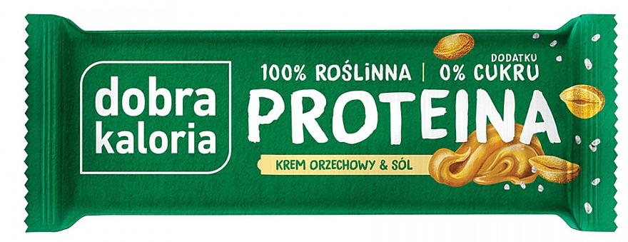 Baton proteinowy Krem orzechowy i sól - Dobra Kaloria Vegan Protein Bar Peanut Butter & Salt — Zdjęcie N1