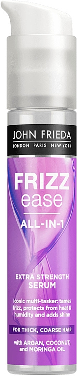 Super mocne serum do włosów szorstkich i niesfornych - John Frieda Frizz Ease All-in-1 Extra Strength Serum — Zdjęcie N1