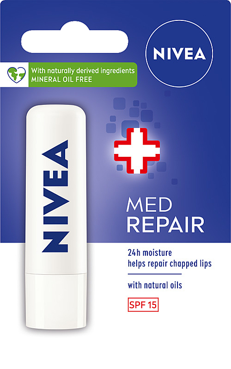 Pielęgnująca pomadka do ust SPF 15 - NIVEA Med Repair Lip Balm