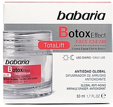 Liftingujący krem do twarzy - Babaria Botox Effect Total Lift Face Cream — Zdjęcie N2