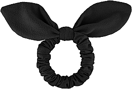 Kup Gumka do włosów z ekozamszu Bunny, czarna - MAKEUP Bunny Ear Soft Suede Hair Tie Black