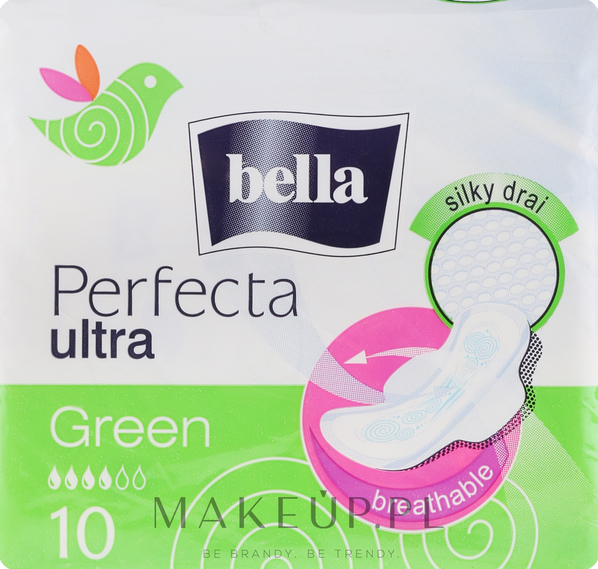 Podpaski ze skrzydełkami, 10 szt. - Bella Perfecta Ultra Green — Zdjęcie 10 szt.