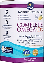Kup Kompleks kwasów Omega i witaminy D3 w żelowych kapsułkach - Nordic Naturals Complete Omega- D3 Lemon