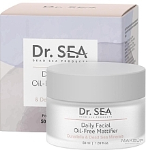 Matujący krem do twarzy z dunailem i minerałami z Morza Martwego - Dr. Sea Oil-Free Mattiher Cream — Zdjęcie N1