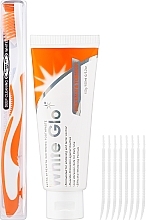 Zestaw z pomarańczową szczoteczką - White Glo Curcumin & Turmeric Whitening (toothpaste/150g + toothbrush) — Zdjęcie N2