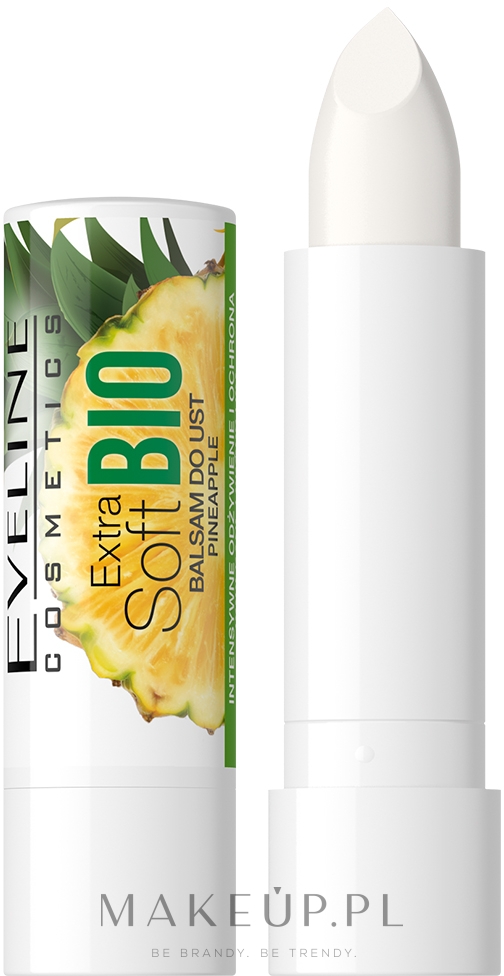 Ananasowy balsam do ust - Eveline Cosmetics Extra Soft Bio — Zdjęcie 4 g