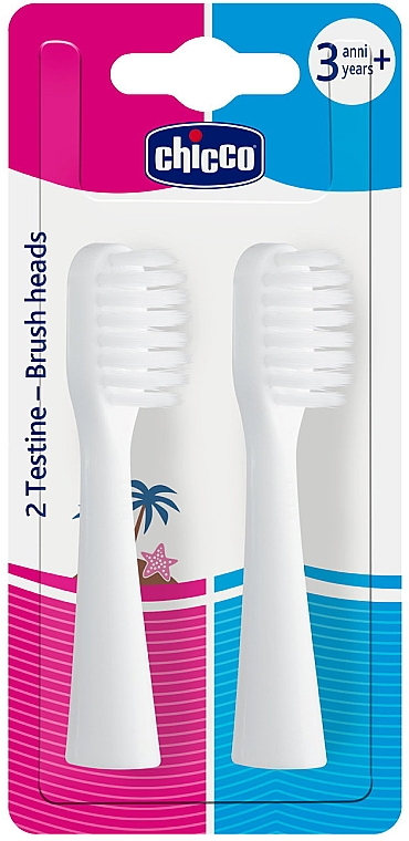 Wymienne końcówki do elektrycznej szczoteczki do zębów dla dzieci - Chicco Replacement Heads For Electric Toothbrush — Zdjęcie N1