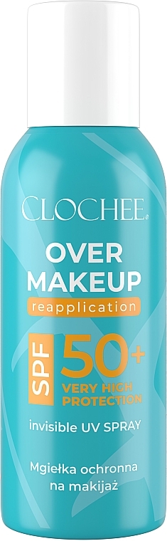 Mgiełka ochronna na makijaż - Clochee Over Makeup Invisible UV Spray SPF50+ — Zdjęcie N1