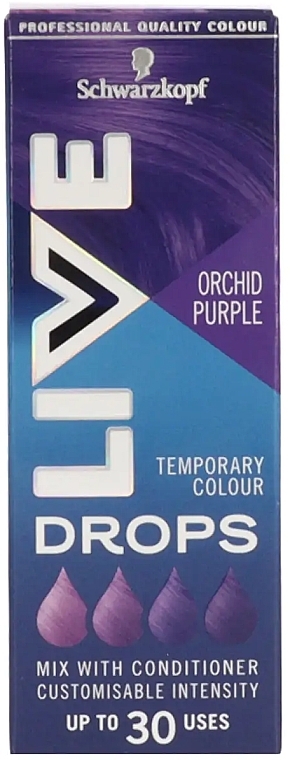 Krople do farbowania włosów - Live Drops Orchid Purple Temporary Color — Zdjęcie N1