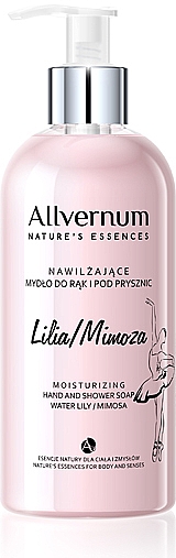 Nawilżające mydło do rąk i pod prysznic Lilia i mimoza - Allvernum Nature’s Essences — Zdjęcie N1