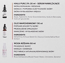 Zestaw - Natur Planet Holiday Mast Have (f/ser/30 ml + b/oil/30 ml + rose water/50 ml + bag/1pc) — Zdjęcie N4