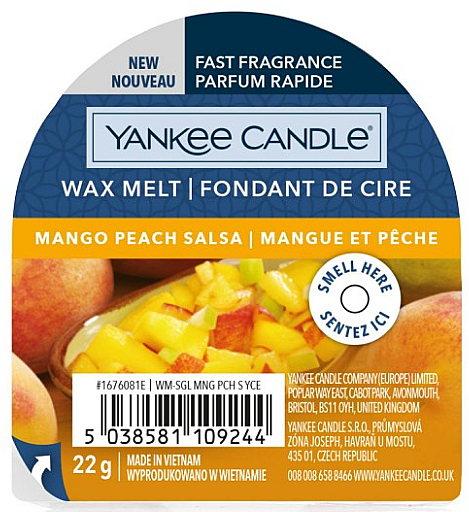 Aromatyczny wosk do kominka - Yankee Candle Wax Melt Mango Peach Salsa  — Zdjęcie N1