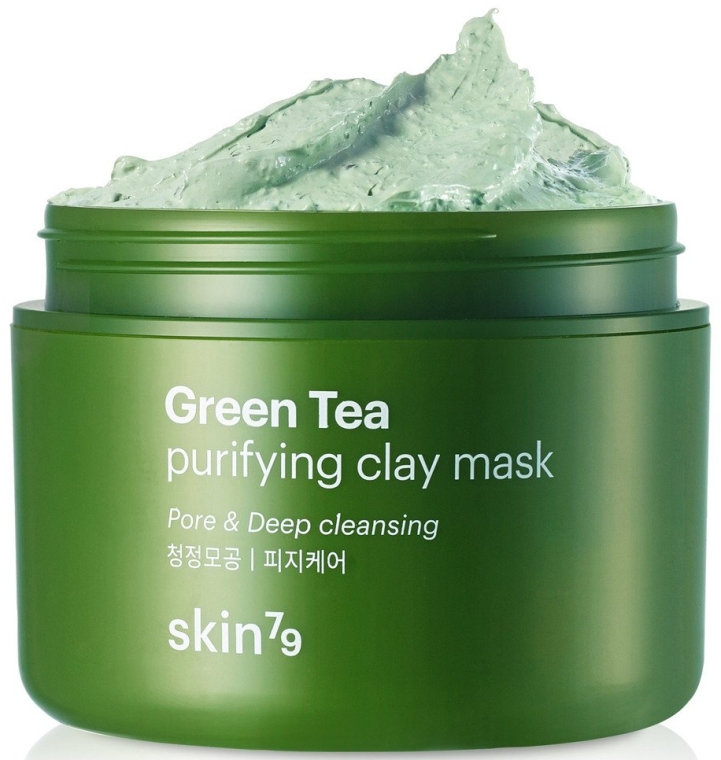 Peelingująca maska oczyszczająca z zieloną herbatą - Skin79 Green Tea Purifying Clay Mask