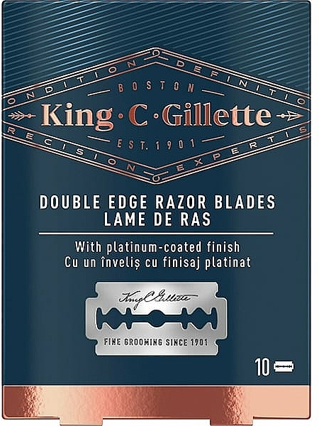 Wymienne ostrza do maszynki do golenia, 10 szt. - Gillette King C. Gillette Double Edge Razors