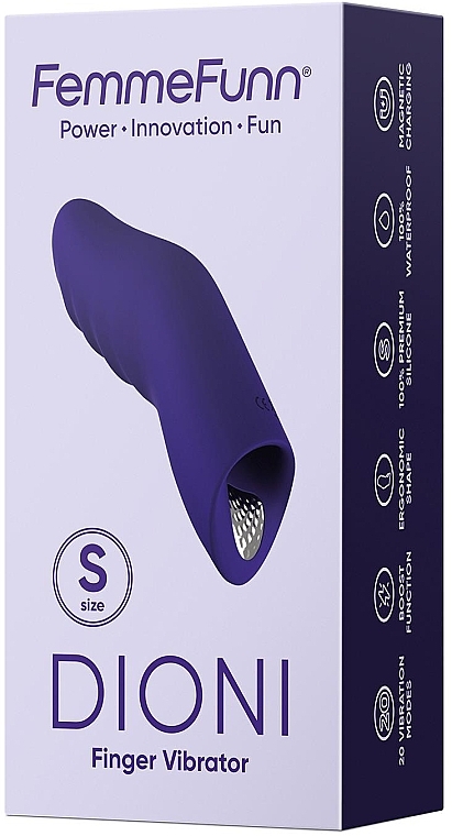 Wibrator na palec, rozmiar S, fioletowy - Femme Funn Dioni Finger Vibrator  — Zdjęcie N4